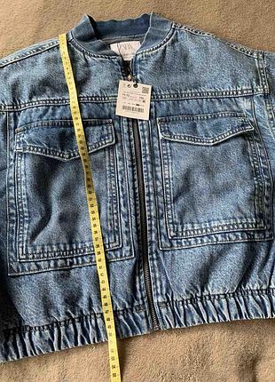 Бомбер джинсовка куртка zara 9