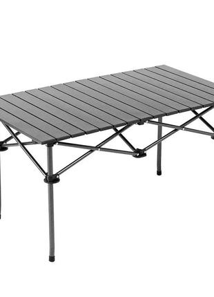 Стол прямоугольный складной для пикника в чехле 95x57x50 см туристический раскладной стол черный