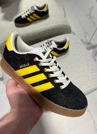 Кросівки gucci x adidas gazelle black