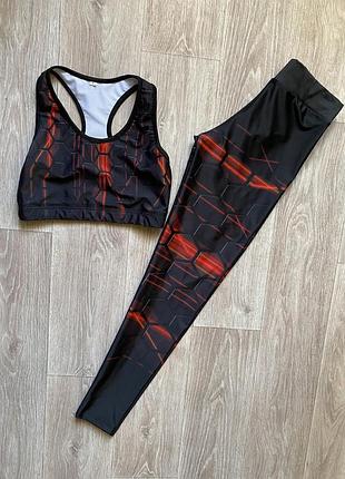 Лосини і топік жіночий комплект спортивний костюм