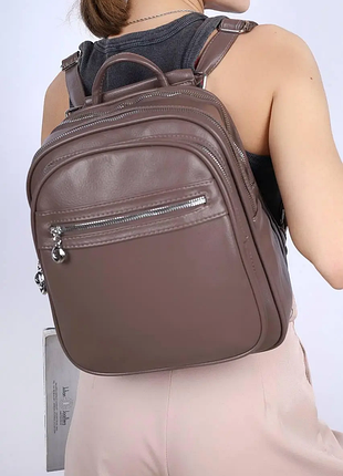 Рюкзак женский коричневый код 7-0084