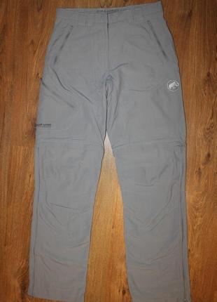 Женские трекинговые штаны шорты 2в 1 серые mammut xs1 фото