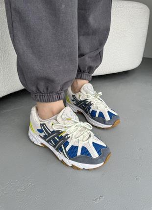 Замшевые кроссовки asics gel sonoma 15-50 beige/blue