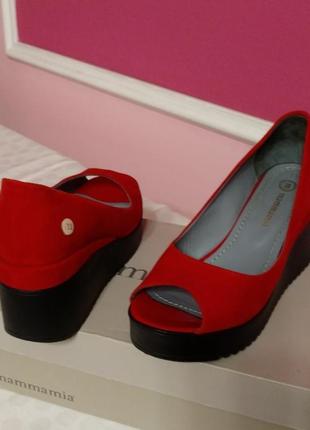 Красные туфли mamma mia на платформе5 фото