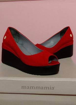 Красные туфли mamma mia на платформе9 фото