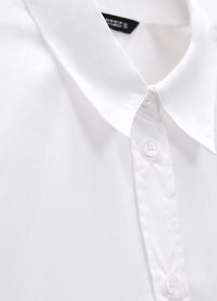 Новая женская белая рубашка zara оверсайз xs s m3 фото