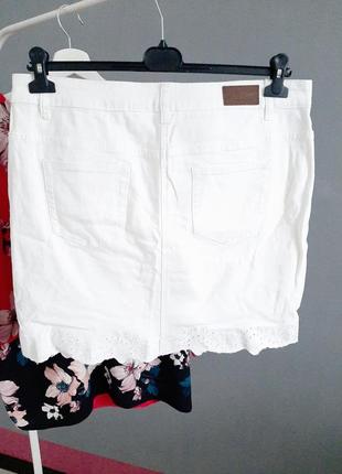 Джинсовая юбка с вышивкой_#248 фото