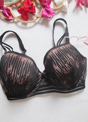 Шикарный черно-бежевый бюстгальтер george 🍒🌺🍒