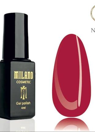 Красный гель лак для ногтей milano 4 мл №42  2712000052498
