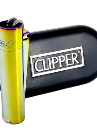 Зажигалка clipper металл подарочная