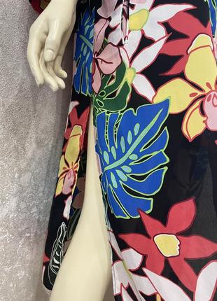 Шикарное платье туника миди в тропический цветочный принт!!!6 фото