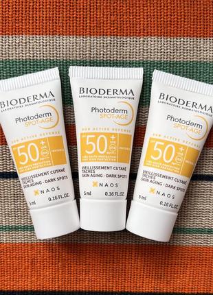 Солнцезащитный крем-гель для лица bioderma photoderm spot-age invisible spf 50+ france 🇫🇷