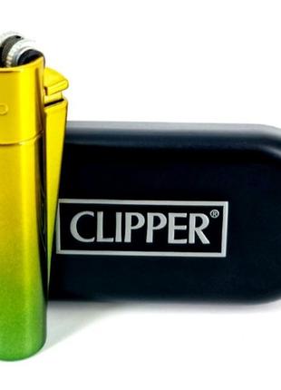 Зажигалка clipper металл   подарочная