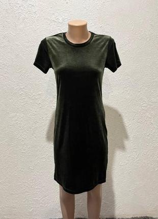 Изумрудное платье бархатное / темно-зеленое платье / бархатное платье женская