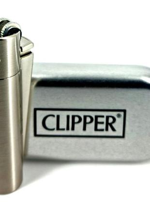 Зажигалка clipper металл   подарочная