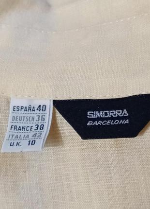 Стильная 100% лен рубашка р.10 от simorra barcelona made in spain4 фото