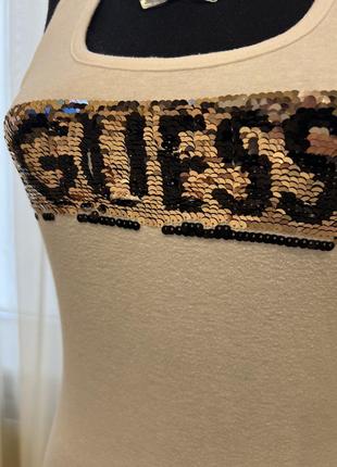 Біла майка guess s футболка топ туника2 фото