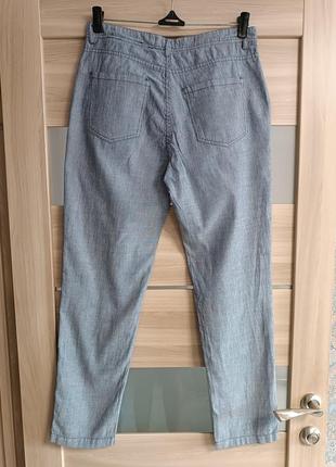 Стильные легкие брюки в мелкую полоску7 фото