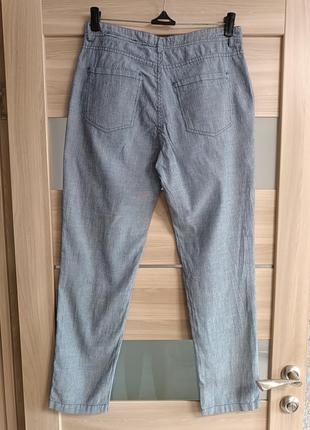 Стильные легкие брюки в мелкую полоску8 фото