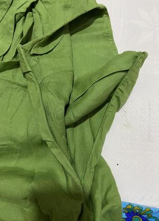 Юбка лляная и блуза зеленая комплект лляной костюм из льна next- m4 фото