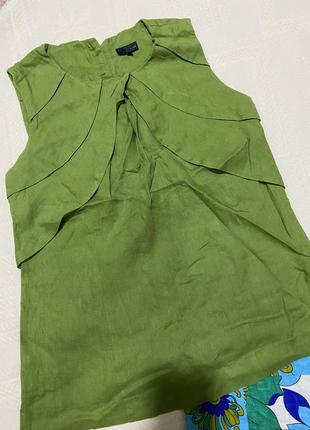 Юбка лляная и блуза зеленая комплект лляной костюм из льна next- m2 фото