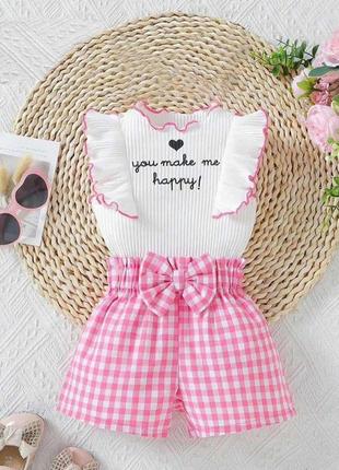 Костюм для девочки летний 98-104 см,110-116 см ,122-128 см,128-134 см