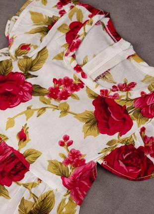 Детское летнее платье цветочный принт