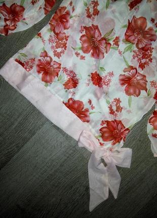 Легка шифонова блуза у квітах baluoke5 фото