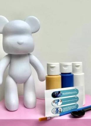 Флюидное медвежонка fluid bear bearbrick, 23 см, с красками