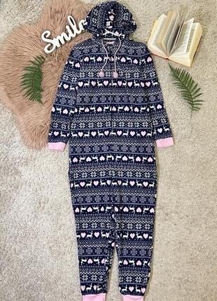 Флисовая пижама кигуруми в принт no743 фото