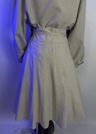 Винтажная пышная льняная юбка юбка в этно стиле этническая одежда5 фото