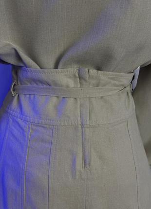 Винтажная пышная льняная юбка юбка в этно стиле этническая одежда7 фото