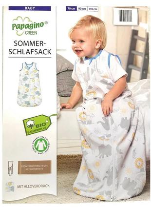 Детский летний спальный мешок из органического хлопка, сумка для пеленания малыша 0 - 1 года