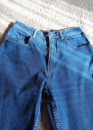 Темно синие прямые джинсы2 фото