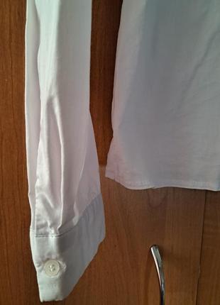 Блуза рубашка белая orsay бренд размер 40 /m стрейч3 фото