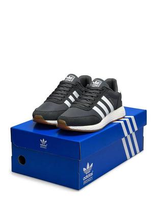 Женские кроссовки adidas originals iniki w dark gray white