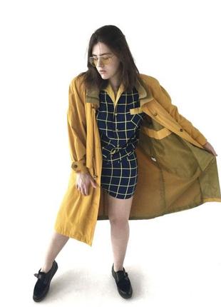 Жовтий бавовняний плащ вінтаж