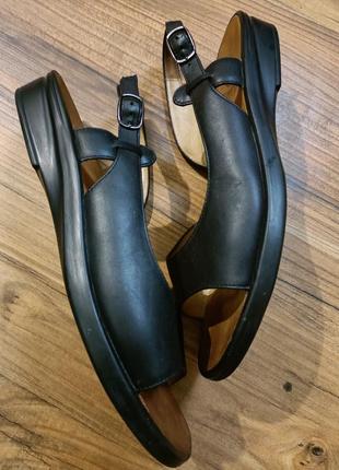 Оригинальные стильные ортопедические кожаные босоножки сандалии известного премиум бренда ganter размера 39, 5'5 uk2 фото