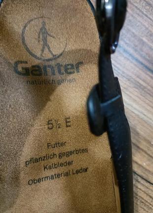 Оригинальні стильні ортопедичнi шкіряні босоніжки сандаліі відомого преміум бренду ganter розміру 39, 5'5 uk3 фото