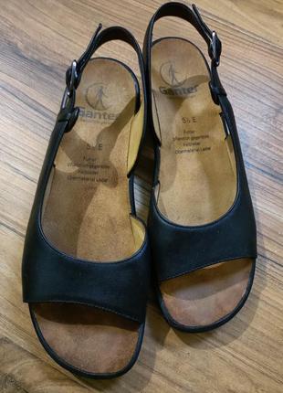 Оригинальні стильні ортопедичнi шкіряні босоніжки сандаліі відомого преміум бренду ganter розміру 39, 5'5 uk1 фото