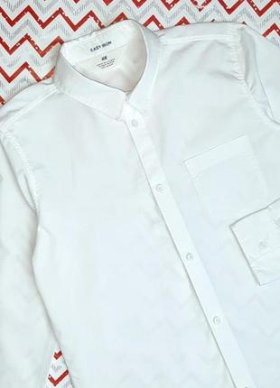 😉1+1=3 базовая белая рубашка h&amp;m на мальчика 10 - 11 лет5 фото