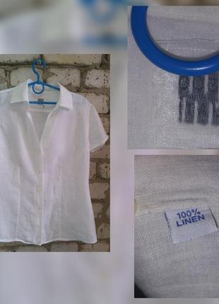 Блуза сорочка 0039 italy льон розмір m
