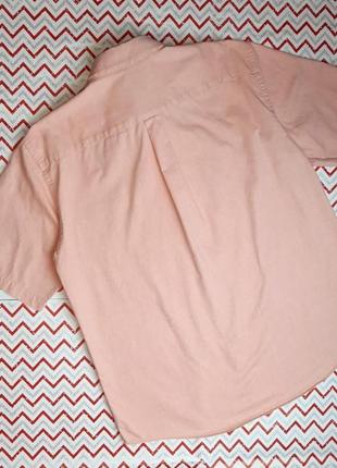 😉1+1=3 базовая рубашка оверсайз лососевого цвета marks &amp; spencer, размер 46 - 486 фото