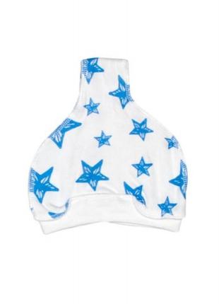 Шапочка белая звезда синяя узел kidberry 1548 размер  50
