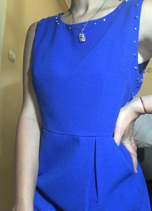 Синее платье от yes miss со вставками