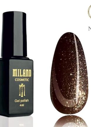 Гель лак для нігтів бежевий з гліттером milano №054 4 мл 2712000052610