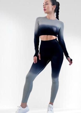 Костюм для фитнеса женский lilafit черный градиент m (lfs000035)