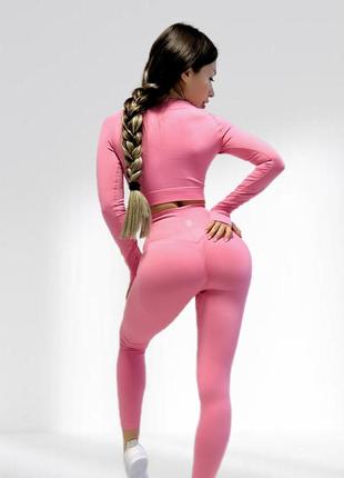 Костюм для фитнеса женский lilafit розовый m (lfs000069)3 фото