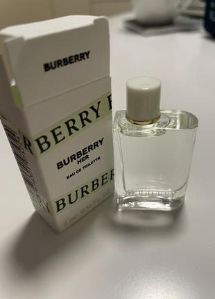 Миниатюра туалетной воды burberry her 5 мл1 фото