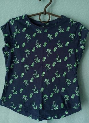 Футболка літня для дівчинки у ананаси pepperts 6-8/122-128